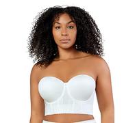 Parfait Elissa P50116 Women's Full Bust and Full Figure Strapless Longline Bra-Pearl White-36DD