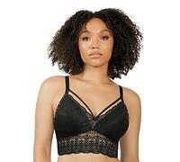 Parfait Mia Lace P5951 Women's Full Busted Lightly Padded Wire Free Bra-Black-32DD