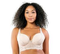 Parfait Pearl P6091 Women's Longline Plunge Full Busted Bra-Cameo Rose-38C
