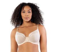 Parfait Shea P6062 Women's Full Bust Mesh Plunge Unlined Wired Bra-Bare-40DD