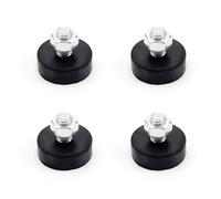 PARFCO 4 Pcs Rubber Feet, M12 x 42 mm Adjustable Furniture Feet, Black Screw On Rubber Pump Feet, Screw Foot Pads, for Cabinets, Tables, Chairs, Dressers