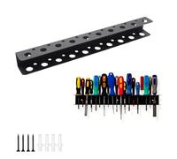 PARFCO 40cm Screwdriver Storage Rack, Hand Tool Storage Stand, Wall Mounted Screwdrivers Holder, Rack Wall Mounted19 Holes Mount Tool for Home Repair Workshop Workshop