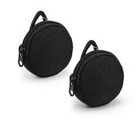 PARFCO Dog Treat Bag, 2 Pieces Oxford Cloth Treat Pouch for Dog Training, 7.5 cm, Coin Pouch, with Triangular Hanging Loop, Black, Dog Training Pouch for Dog Treats, Coins, Keys