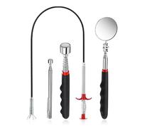 PARFCO Magnetic Telescoping Pickup Grabber Tool Set, 4 Pieces Telescopic Pickup, Magnetic Rod Extendable, Telescopic Mirror and Claw Grabber, for Sewers, Toilets, Car Repairs(1.5LB 20LB)