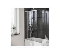 NesHome 800 x 1400 mm 4 Fold Door Bath Shower Screen Chrome Frame