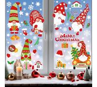 Pargleev 9 Sheets Mega Bundle of 136 Reusable Christmas Glass Window Clings Decal Stickers - Ornaments for Winter Frozen Party Supplies Wonderland Decorations