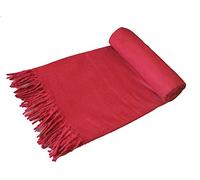 PARIJAT HANDICRAFT Wool Meditation Shawl Tibet Monks Burgundy Red 100% from Tibet Prayer Shawl, Buddha Blanket, Oversize