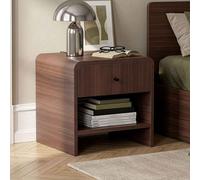 parila wooden bedside cabinet with 1 drawer in milano walnut