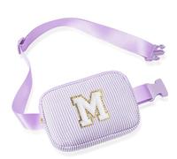 Parima Belt Bag Bum Bag Women Girls - Letters Bum Bag Belt Bag Women's Small Waist Bag Personalised Gifts Birthday Gift for Girls Women Bum Bag with Letters, purple, M