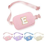 Parima Belt Bag for Women Girls, Birthday Gifts for Women Monogram Initial Crossbody Bag Sling Bag for Women Girls Preppy Bridal Shower Gifts 6 7 8 9 10 11 12 13 Year Old Girl Birthday Gift (Pink E)