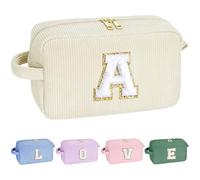 Parima Cosmetic Bag Girls - Beige Pink Cosmetic Bag Travel Cosmetic Bag Cord Bag Large Cosmetic Bags with Letters Gifts for Friends Sister Personalised Cosmetic Bag for Girls, beige, A