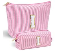 Parima Mom Birthday Gifts for Women, Personalized Monogram Makeup Bag Cosmetic Bag Travel Toiletry Bag Birthday Gifts for Women Her Bridesmaid Friend Sister Wife Girlfriend Daughter Gifts Pink I