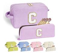 Parima Personalised Cosmetic Bag Women Girls - Pack of 2 Cosmetic Bag Toiletry Bag Ladies Mother's Day Gift Gifts for Women Girls Birthday Gift for Girls Women Cosmetic Bag C