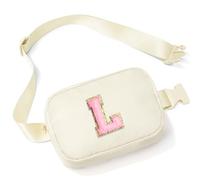 Parima Personalised Gift for Girls - Friendship Bum Bag With Initial L for Teens, Kids, Sisters, Daughter, Friends - Beige