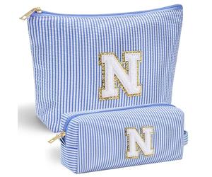 Parima Personalised Gifts for Girls Women - Personalised Make up Bag Initial Make up Bags N Preppy Stuff Birthday Gifts for Women Gift for Girl Womens Girlfriend Teenage Girls Gift Makeup Bag