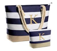 Parima Travel Gifts for Women - Travel Beach Bag with Monogram Waterproof Cooler Bag Personalised Birthday Gifts for Women Mothers Girlfriends Female Thank You Gifts Blue, K, Large