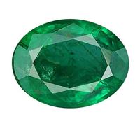 Parineeta Gems 6.20 Carat/7.25 Ratti Emerald Gemstone Original Certified Colmbian Panna Stone Oval Cut for Men and Women by Lab Certifeid, free size, Emerald