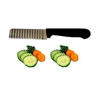 Paring knife for cutting and decorating vegetables and fruits in wave form