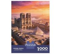 Paris 1000 Piece Jigsaw Puzzle Premium Paper Best Jigsaw Puzzles Paris Skyline Adult Puzzles Home Decor Therapeutic Puzzle Halloween 38x26cm/1000pcs