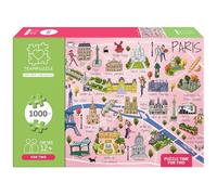 Paris - 1000 Piece Jigsaw Puzzle | Team for Two | Common Time for Couples and Friends | QR Codes with Extras | Jigsaw Puzzle for Adults and Children Ages 12+