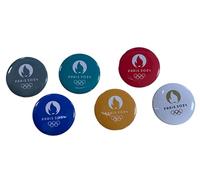 PARIS 2024 6 x Official Collection Olympic and Paralympic Games Magnets, Multicolored, One size