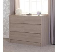 Paris 6 Drawer Chest Smoked Ash Effect Curved Edges