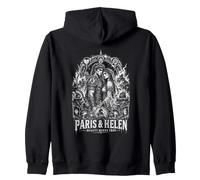 Paris and Helen Beauty Burns Troy Greek Mythology Zip Hoodie