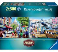Ravensburger Holiday Memories 2x 500 Piece Jigsaw Puzzle for Adults and Kids Age 10 Years Up