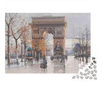 Paris Arc De Triomphe 1000 Piece Jigsaw Puzzles for Adults 14+, Non-Reflective Paper, Arc De Triomphe, Mental Workout, Creative Leisure Activity, for Puzzle Lovers 52x38cm/1000pcs