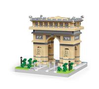 Paris Arc de Triomphe Micro Building Blocks - 1800+ Pieces 3D Architecture Model for Adults, Challenging Collectible Display, Stress Relief Toys