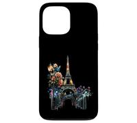 Paris At Night Flowers Street Lamps And The Eiffel Tower Case for iPhone 13 Pro Max