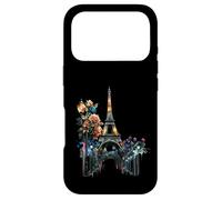 Paris At Night Flowers Street Lamps And The Eiffel Tower Case for iPhone 17 Pro