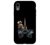 Paris At Night Flowers Street Lamps And The Eiffel Tower Case for iPhone XR