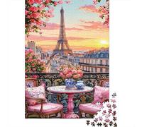 Paris Balcony View Beginners Jigsaw Puzzle 1000 Pieces Office Break Puzzle Stress Relief Activity 52x38cm/1000pcs
