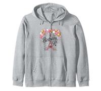 Paris Birthday Girl Eiffel Tower Party Kids 11 Year Old Zip Hoodie