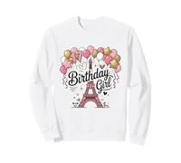 Paris Birthday Girl Eiffel Tower Party Kids 17 Year Old Sweatshirt