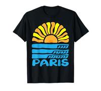 Paris Boho Vintage Sun and Surf Retro Summer Art T-Shirt
