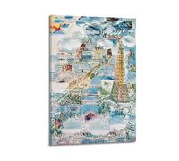 Paris by Raoul Dufy Painting Art Poster Decorative Painting Canvas Wall Art Living Rooms Bedroom 08x12inch(20x30cm)
