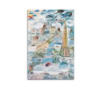Paris by Raoul Dufy Painting Art Poster Decorative Painting Canvas Wall Art Living Rooms Bedroom 16x24inch(40x60cm)