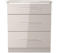 Paris Cashmere Gloss 3 Drawer Deep Chest