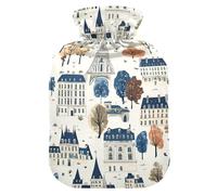 Paris Castel Handy Drawn hot Bottle Water Bag with Soft Cover, 2Lhot Compress for Menstrual Cramps,Arthritis,bolsas de agua Caliente para Dolores