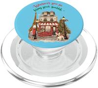 Paris Christmas Scene “Wherever You Go, Bring Your Sparkle” PopSockets PopGrip for MagSafe