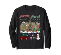 Paris Christmas Village Joyeux Noel Holiday Long Sleeve T-Shirt