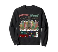 Paris Christmas Village Joyeux Noel Holiday Sweatshirt