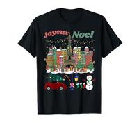 Paris Christmas Village Joyeux Noel Holiday T-Shirt