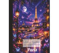 Paris City Composition Notebook: College Ruled Journal Notepad Cute Gift for work, school, office, university for journaling & notetaking 8.5x11in. Paris Part of the Cityscape theme collection