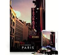 Paris City Road 1000-piece Puzzle for Adults Intellectual Fun Peaceful Recreation Fine Cut Creative Gift size 38x26cm