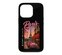 Paris City Streets Eiffel Tower Classic Car Travel Graphic Case for iPhone 13 Pro