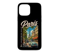 Paris City Streets Eiffel Tower Classic Car Travel Graphic Case for iPhone 13 Pro Max