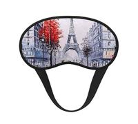 Paris City Tree Eiffel Tower Art Print Adjustable Eye Cover for Sleeping, Comfortable, Pressure-Free and Breathable Sleeping Masks